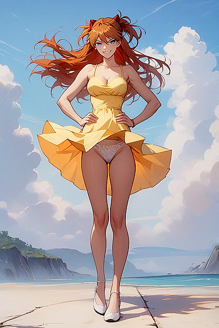 View of Standing Girl 18+'s Smirking Bottom in Horny Hentai Picture