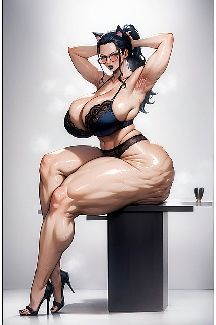 Freckled Breasts, Chunky Cellulite Ass, Sweaty Armpits in Hot Hentai Picture