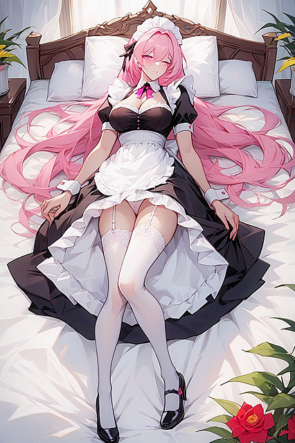 Seductive Woman in White Stockings and Garters Teases in Loose Dress Hentai