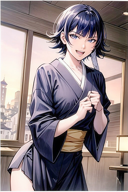 Cute Sui Feng from Bleach in Comic Style Hentai Pleasure