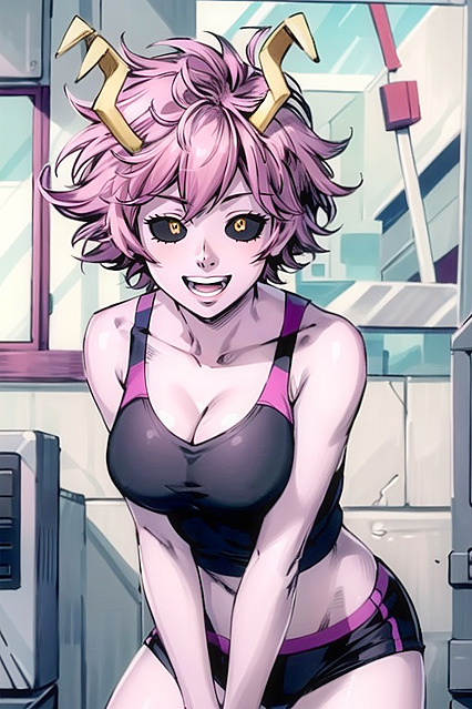 Cute Comic Girl 18+ Seduces in Sport Bra for steamy Hentai Picture