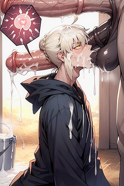 Gigantic Hentai Fantasy – Black Hoodie and Cum-covered Breasts