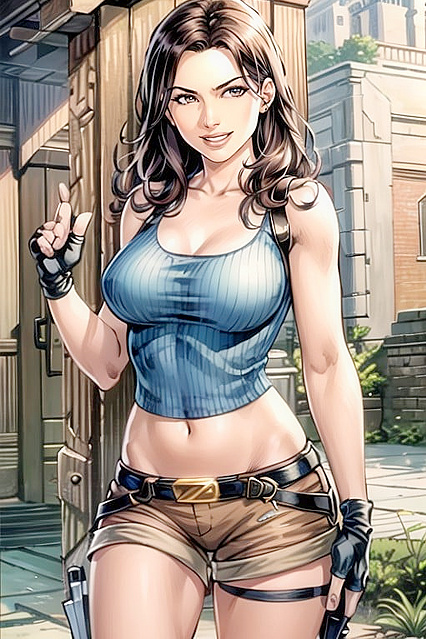 Lara Croft from Tomb Raider Reveals Her Navel in Steamy 30+ Hentai Picture