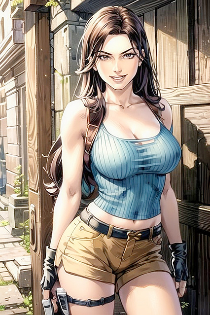 Cute 30+ Woman Enjoying Pleasure in a Comic Style Hentai Image