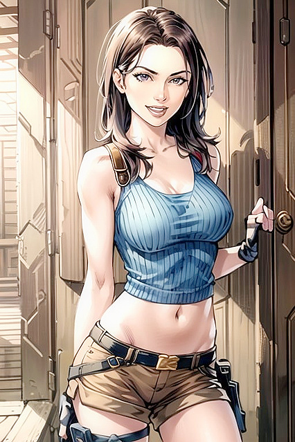 Lara Croft from Tomb Raider Reveals Her Navel in Adorable Hentai Images