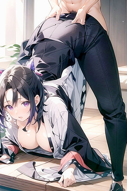 Shinobu Kochou from Demon Slayer Enjoying Passionate Doggystyle in Warm Anime Images