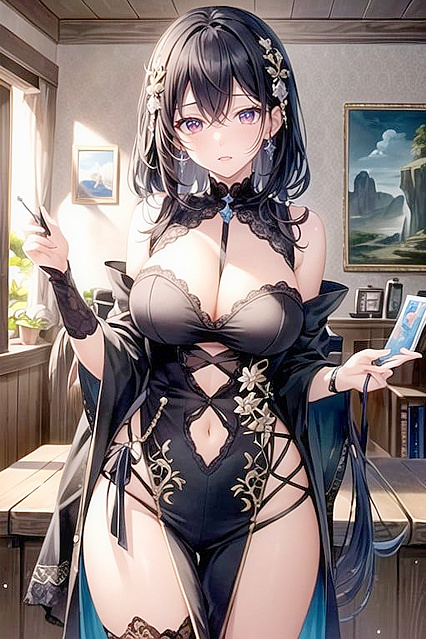 SlimeGirl 18+ in Office Shirt Gets Impregnated in CumBucket Hentai Image