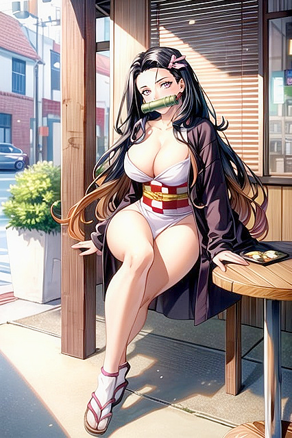 Nezuko from Demon Slayer Stripped Naked in SteamyComic Hentai Images