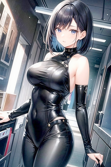 Front View Bust Shot of Seductive Anime Chick in Hentai Picture