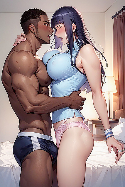 Hyuuga Hinata's Side View Bounces Wildly in Exciting Naruto Hentai Picture