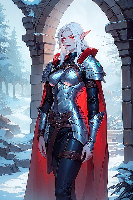 White-Haired Fantasy Girl 18+ Wrapped in Cloak for Seductive Hentai Pleasure