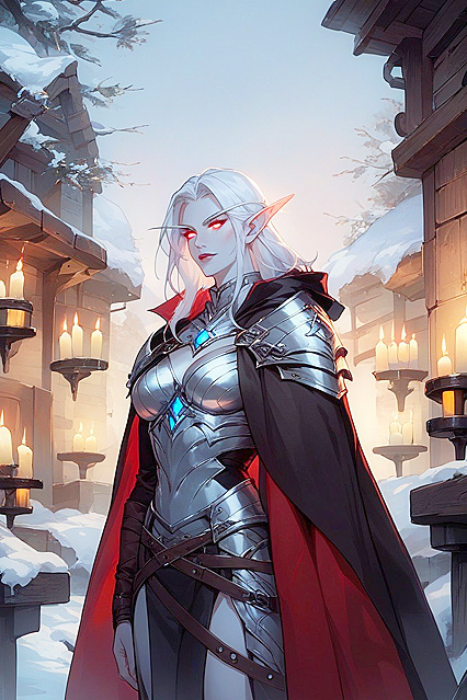 Red-Eyed Beauty with White Hair Ignites Passion in hentai AI Sex Images