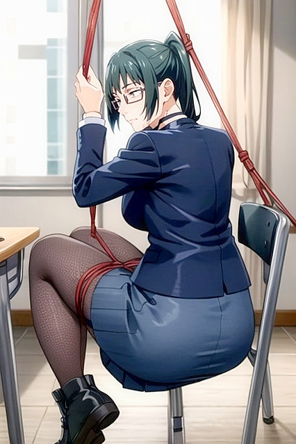 Office Seduction – Big-Ass Beauty in Tight Pants Legs-Up for Naughty Hentai Fun