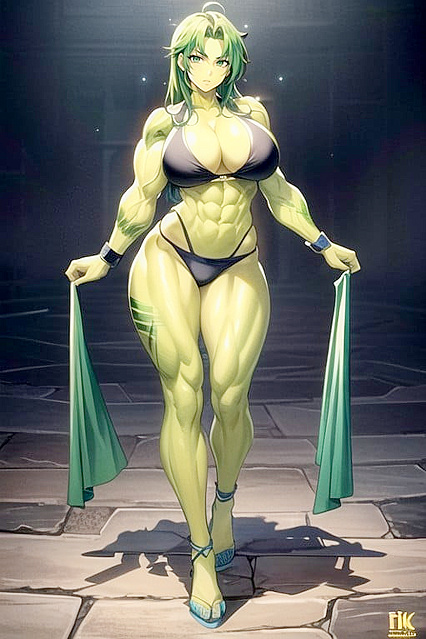Muscular She-Hulk's Steamy Green-Skinned Hentai Adventures