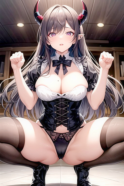 Gothic Seductress Turned into a Horny Succubus in Wild Hentai Picture