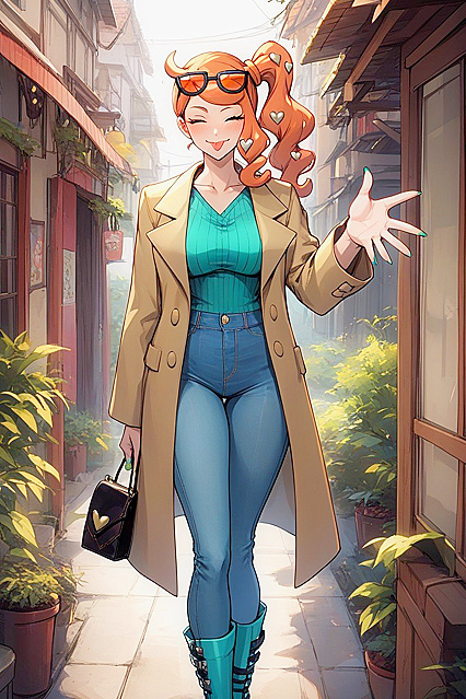 Rounded Breasts in Tight Shirts and Bags for Steamy Hentai Images