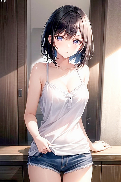 Breathtaking Front View Busty Image in Seductive Hentai AI Picture