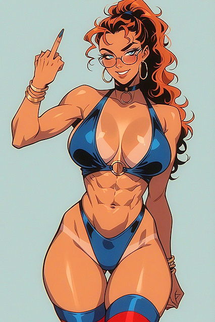 Anna's Large Breasts Chained and Covered in cum in Steamy Hentai Picture