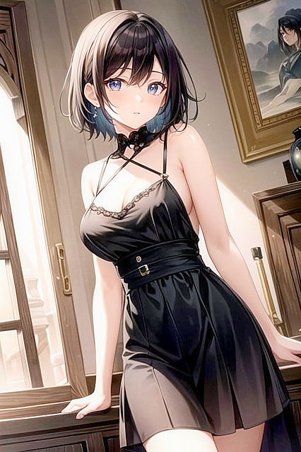K-Pop Idol with Short Hair Shows Off Her Assets in Busty Hentai Image