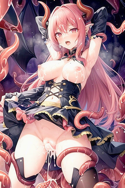 Succubus in Form-Fitting French Maid Outfit for Seductive Hentai Pleasure