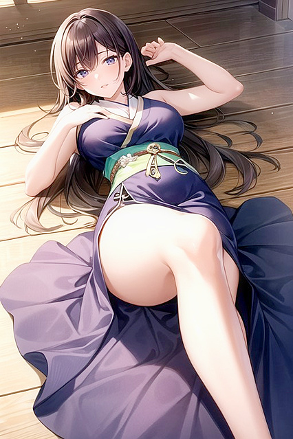 Korean Dress Lays Bare Her Large Ass in Seductive Hentai Images