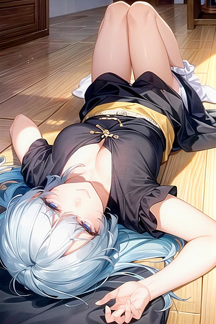 Dawn Wears Seductive Korean Dress for Busty Hentai Picture