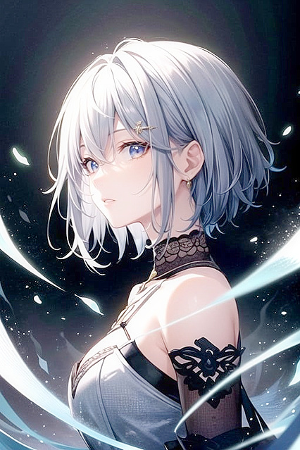 African Beauty with Ultra-Short Hair in Seductive Hentai Picture