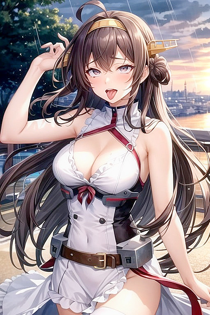 Kancolle Girl 18+s Get Soaked in the Rain for  Ahegao Pleasure