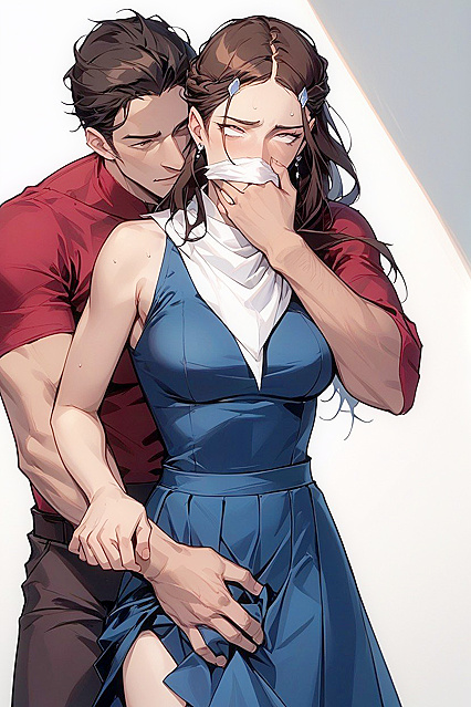 Handkerchief Silence – Strangers' Hands Explore Beneath Her Skirt in Hentai Thrills