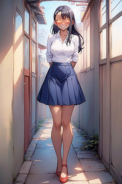 Hayase Nagatoro's Skirt Flips in Full-Body Hentai AI Picture