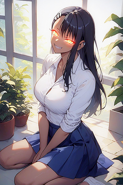 Hayase Nagatoro from Don't Toy With Me Kneels with Glowing Eyes for  Hentai Pleasure