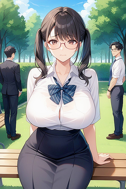 Sunny's Seductive Waist Shot Outdoors in Erotic Hentai Picture