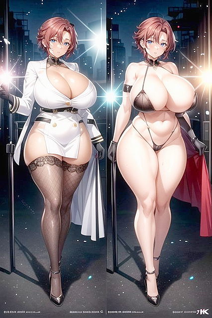 Thick-Thighed Dark Beauty with Bushy Pussy in Steamy Hentai Picture