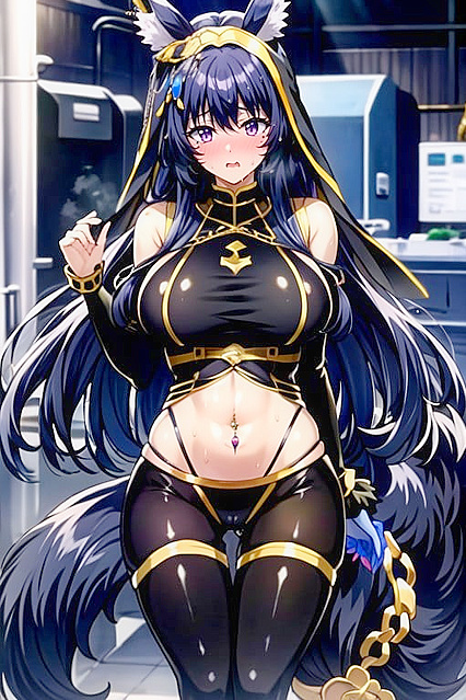 Milk Tank and Sex Machine Picture with Seductive Veiled hentai Pleasure