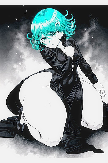 Squeezing Breasts and Extreme Ass Picture in Black & White Manga Hentai