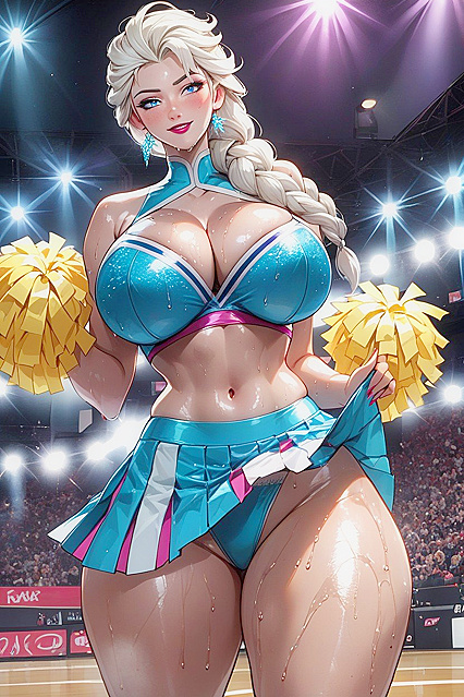 Elsa from Frozen Shows Off Her Curves and Cleavage in Steamy Hentai Images