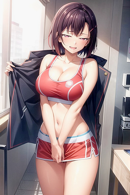Bottom-Up Horny Picture with Arms Bound in naughty Hentai Images