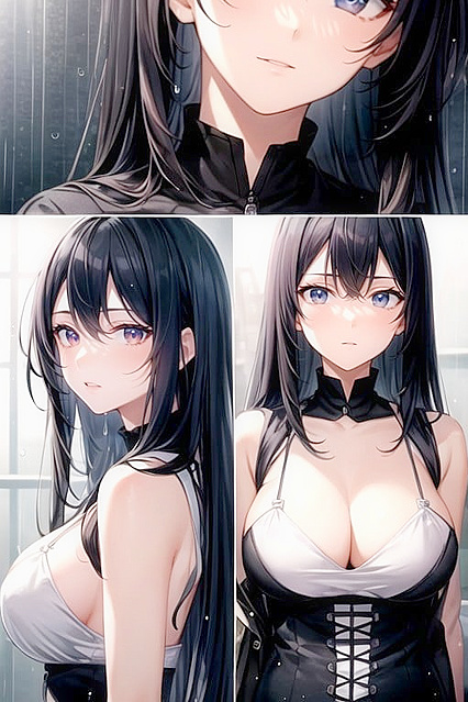 Close-Up Front View of Medium Breasts in Seductive Hentai Images