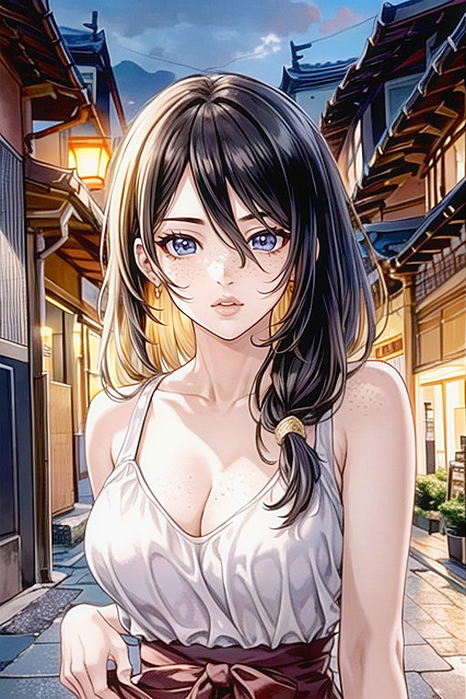 Hungarian Beauty with Freckles Exploring  Hentai Fantasies