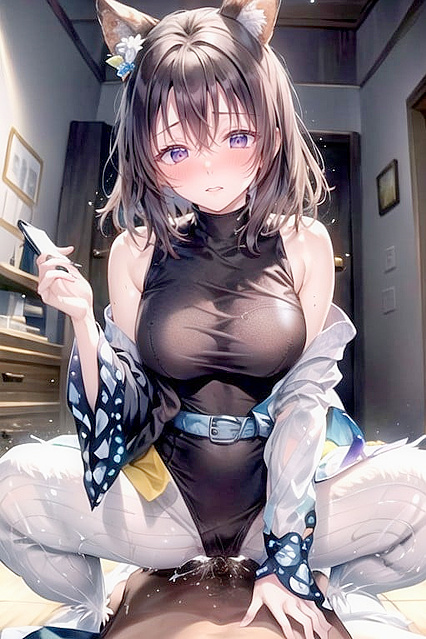 Shinobu Kochou from Demon Slayer Blushes in Embarrassing CowGirl 18+ Position