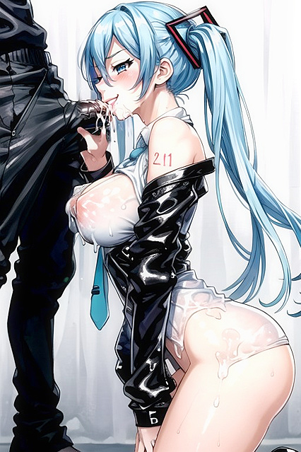 Blushing and Smirking During a Steamy blowjob in Vivid Manga Coloring