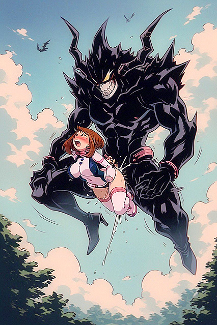 Blushing Beauty with Arms Bound in Motion-Filled Hentai Pleasure