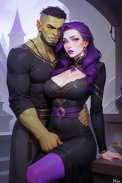 Sion from League of Legends Gets Covered in Purple Paint during Steamy Hentai Ai Hentai Image