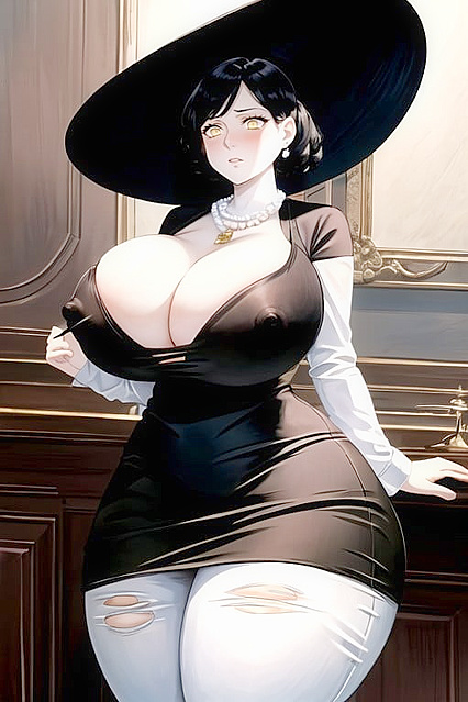 Lady Dimitrescu's Busty Expansion in Resident Evil Hentai Picture