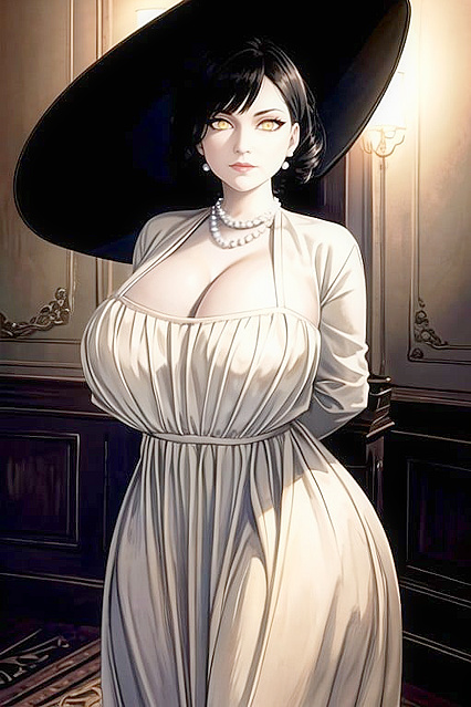 Mature Woman with Huge Ass and Fake Boobs in Busty Hentai Picture