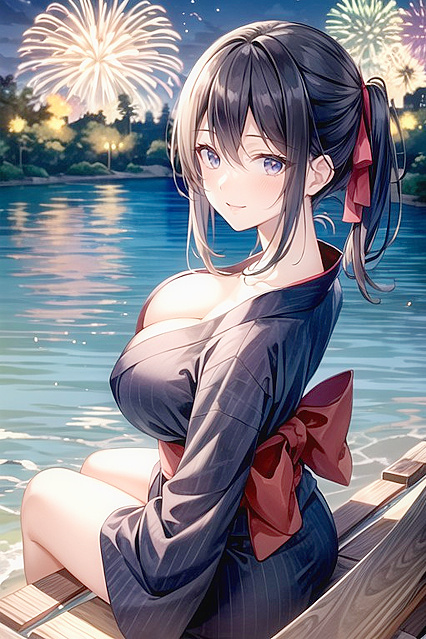 Big-B breasted Beauty Rides His Lap in Score-Slamming Hentai Picture