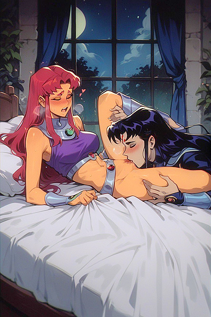 Starfire from Titans Gets  Cunnilingus in Steamy Hentai Image