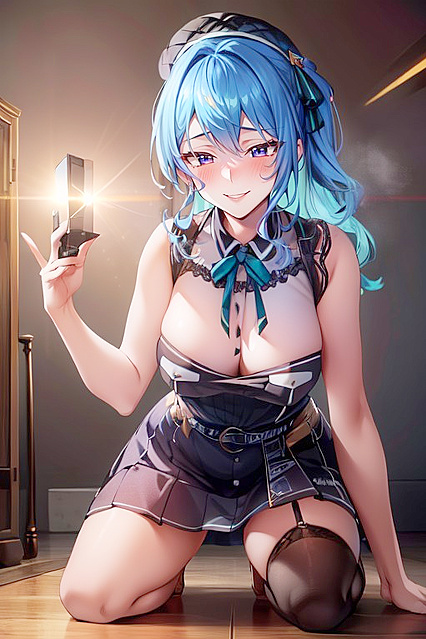 Mischievous Smile and Blush – Full-Body Lifting Skirt Hentai Delights