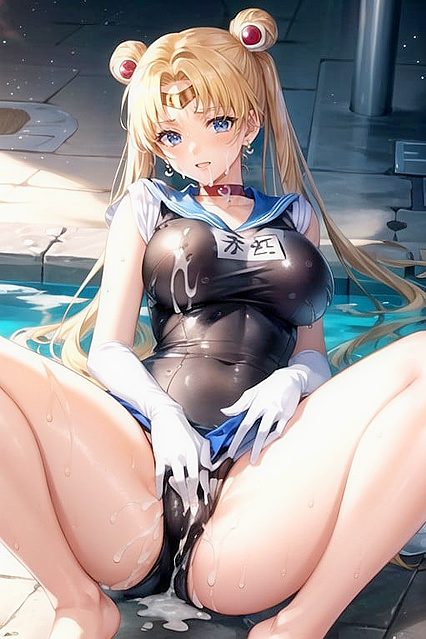 Masturbating in School Swimsuit Leads to Explosive Hentai Climax