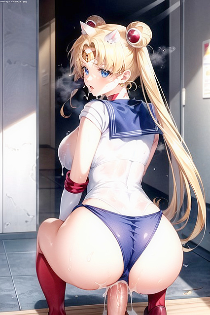 Sailor Moon Takes a POV Cumshot in Wild Doggystyle Hentai Picture